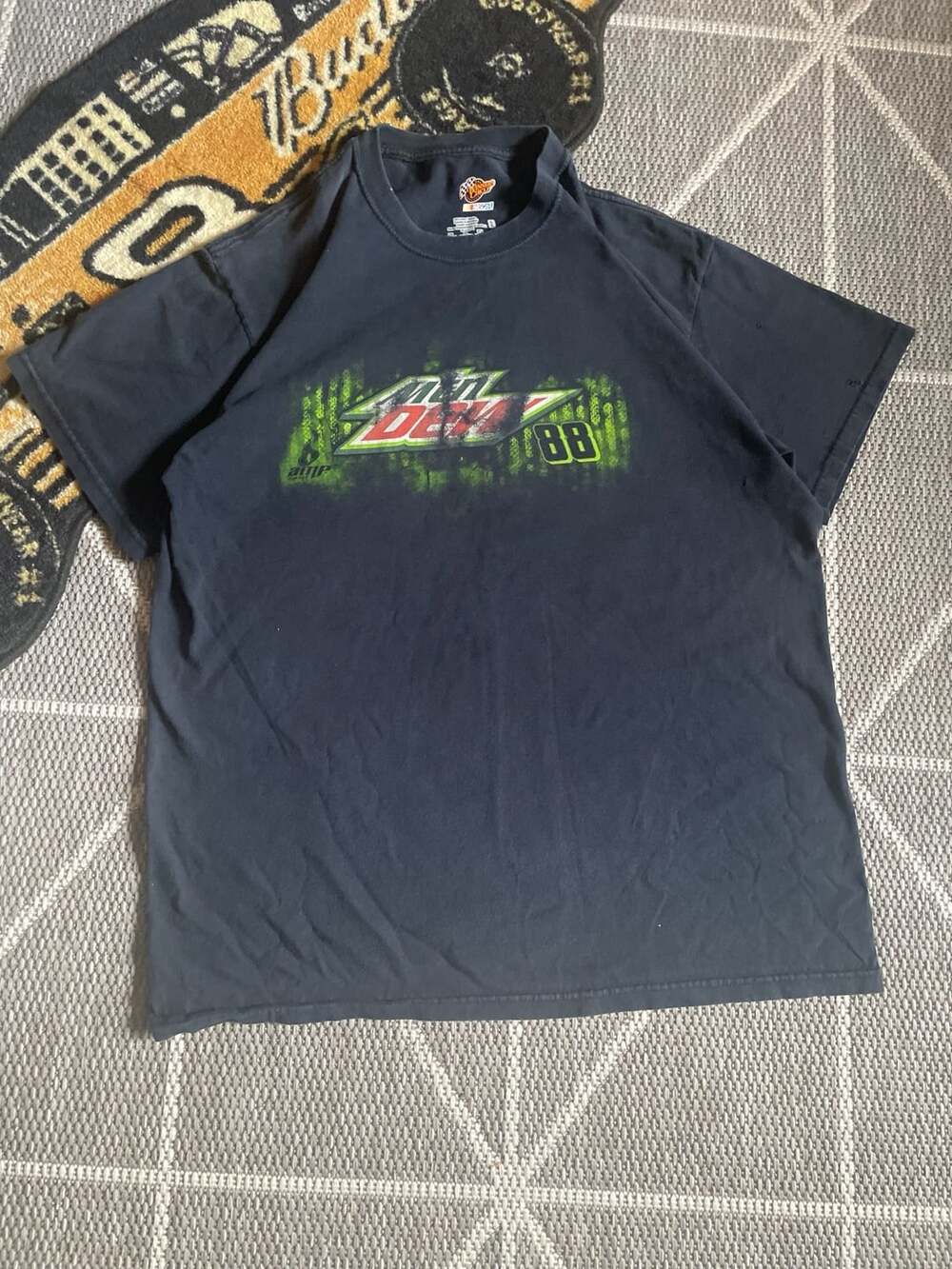 Y2K Winners Circle Dale Jr 88 Mountain Dew T-Shirt Size L Black